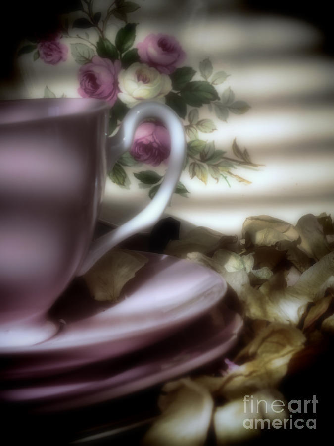 Tea Cups and Roses Photograph by Karen Lewis