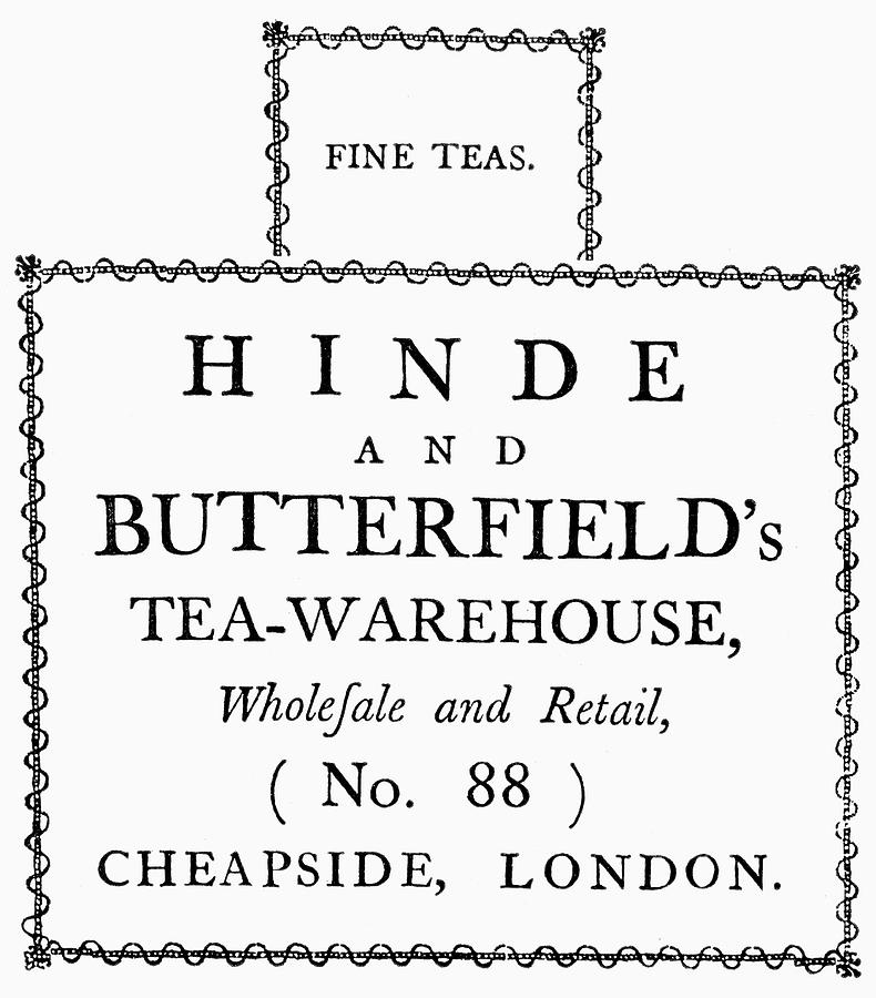 Tea Dealers Label, 1780 Painting by Granger