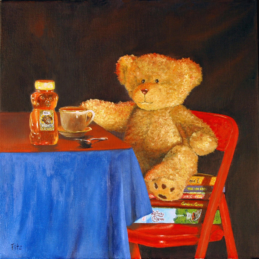 Tea for Teddy Painting by Rick Fitzsimons