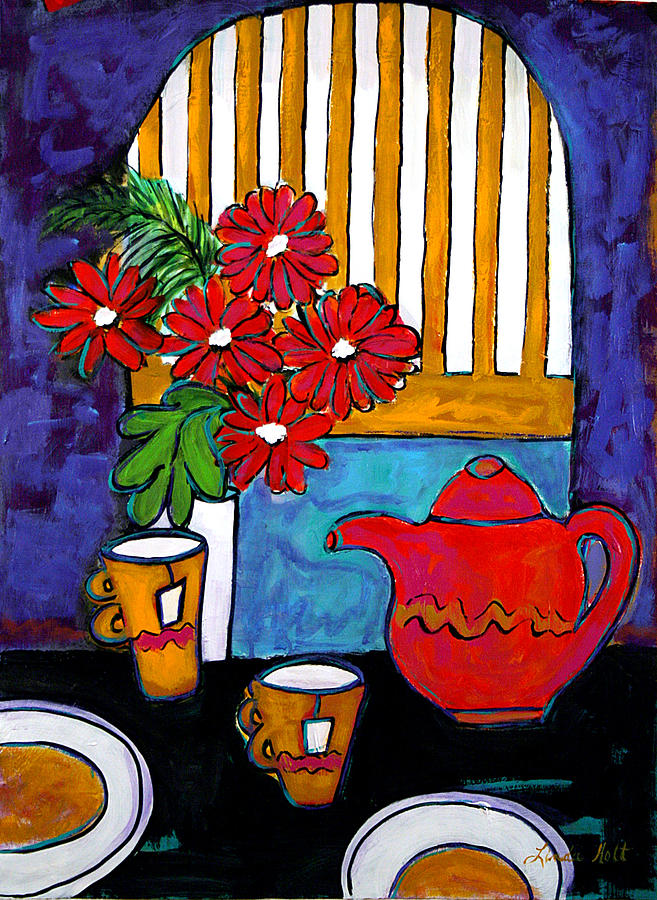 Tea for Two Painting by Linda Holt