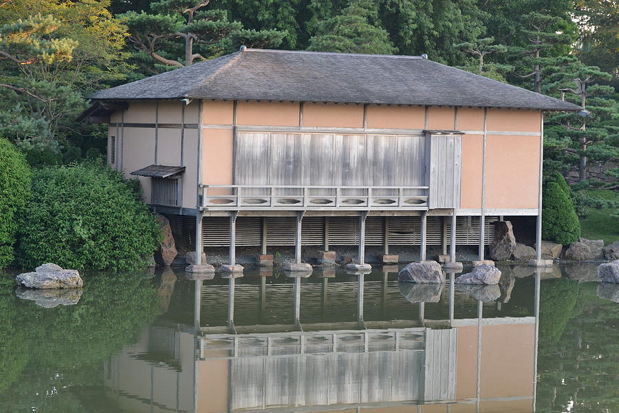 Tea House Reflections Photograph by Bill Mock