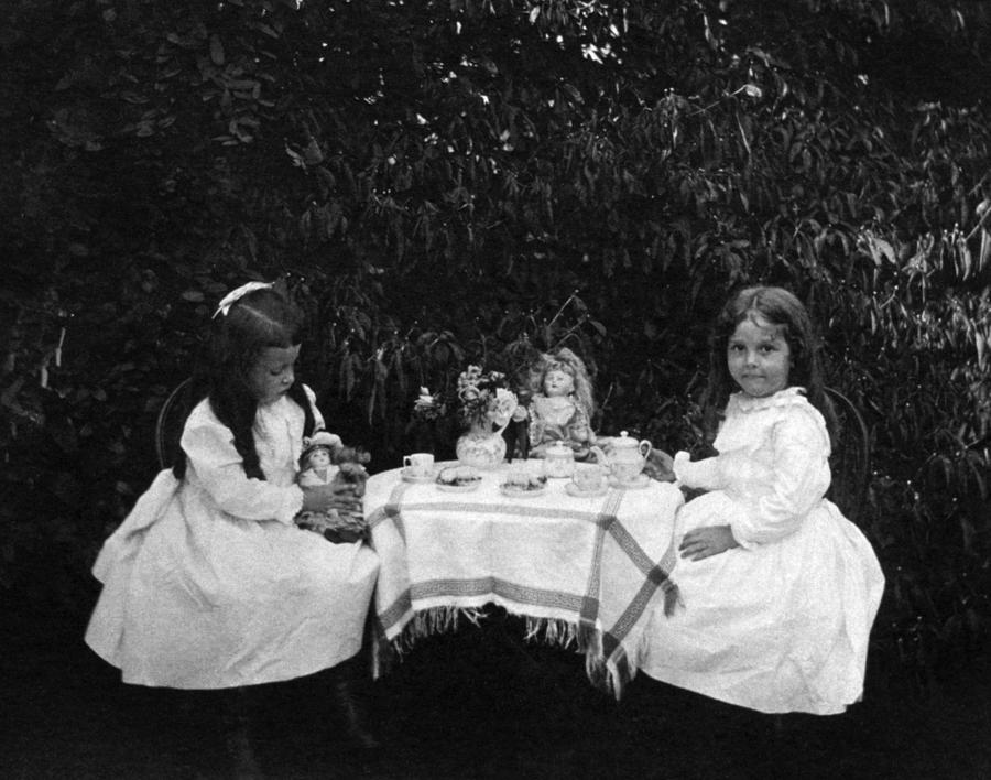 Tea Party, C1900 Photograph by Granger