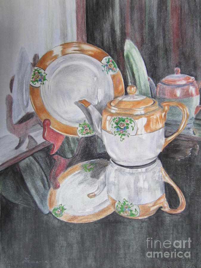 Tea Pot Painting by Laurianna Taylor