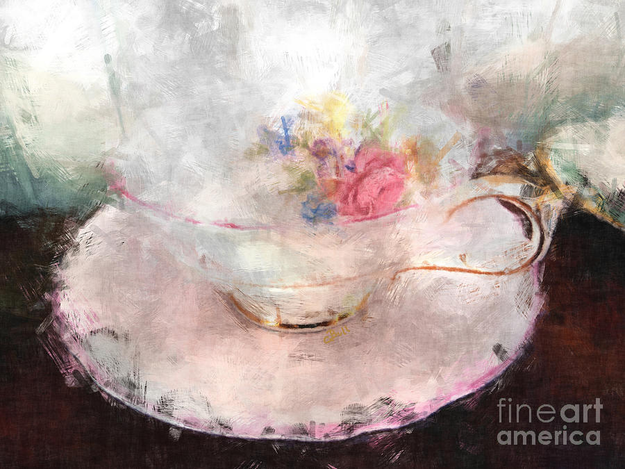 Tea Time Painting by Claire Bull