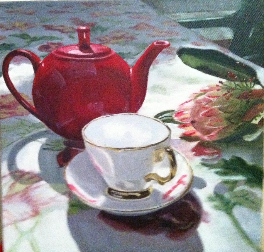 Tea Time Painting by Deanne Salter