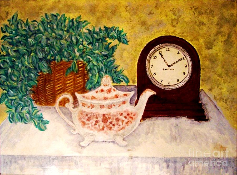 Tea Time Painting by Desiree Paquette