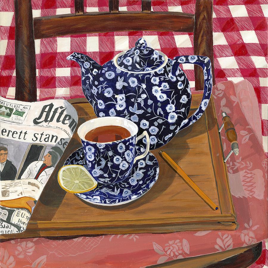 Tea Time Painting by Jane Dunn Borresen