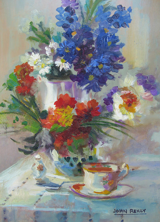 Tea Time Painting by John Reilly - Fine Art America