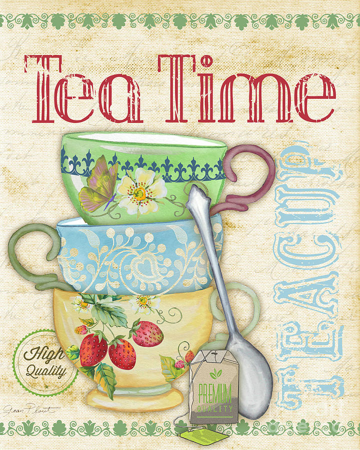 Tea Time-JP2570 Digital Art by Jean Plout