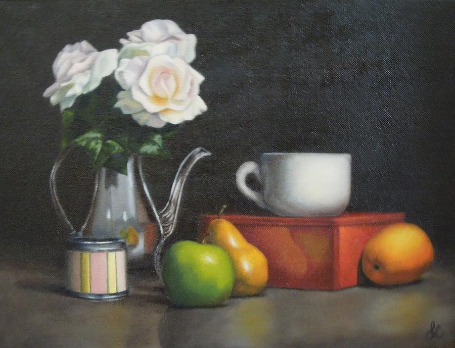 Still Life Painting - Tea Time by Linda Capizano