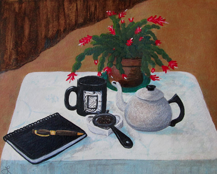 Tea Time Me Time Painting by Eileen Lighthawk