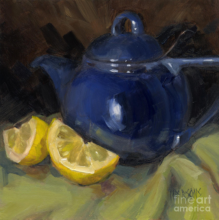 Still Life Painting - Tea Toddlers by Nancy  Parsons