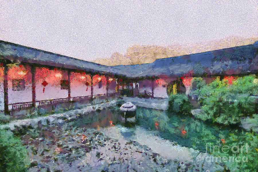 Tea village in China Painting by George Atsametakis