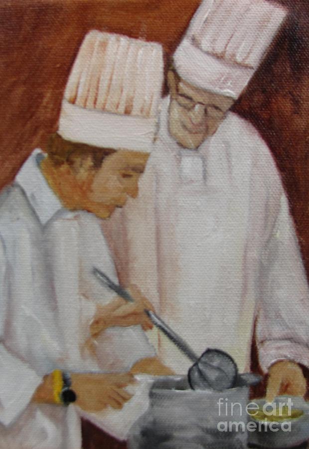 Teaching Chef by Barbara Haviland Painting by Barbara Haviland