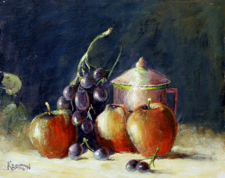 Teacup and Fruit Painting by Thomas Kearon - Fine Art America