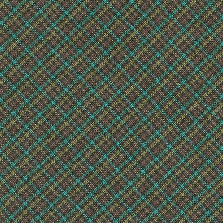 Teal And Green Diagonal Plaid Pattern Fabric Background Photograph by Keith Webber Jr