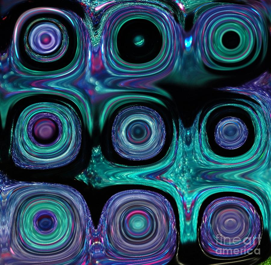 Teal and Purple Abstract B  Digital Art by Patty Vicknair
