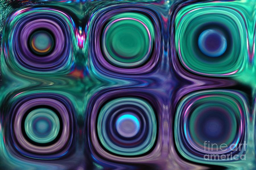 Teal and Purple Abstract C Digital Art by Patty Vicknair