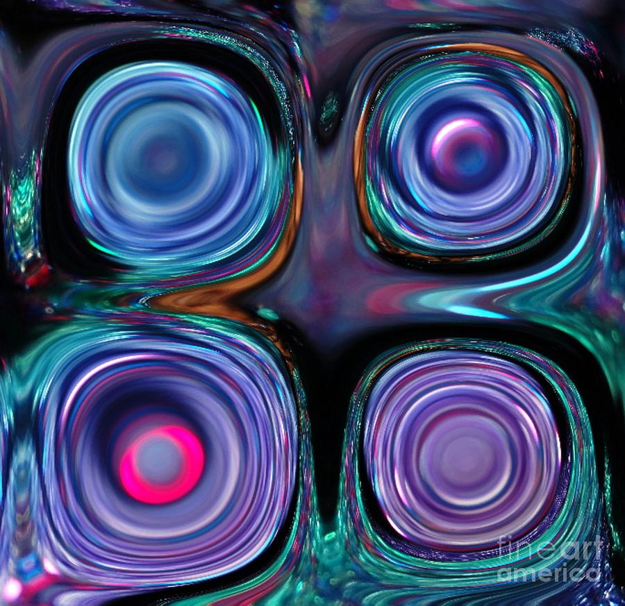 Teal and Purple Abstract D Digital Art by Patty Vicknair