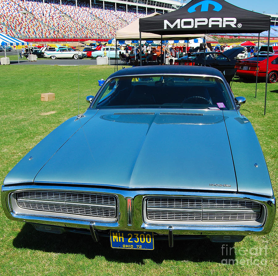 Teal Dodge Charger Photograph