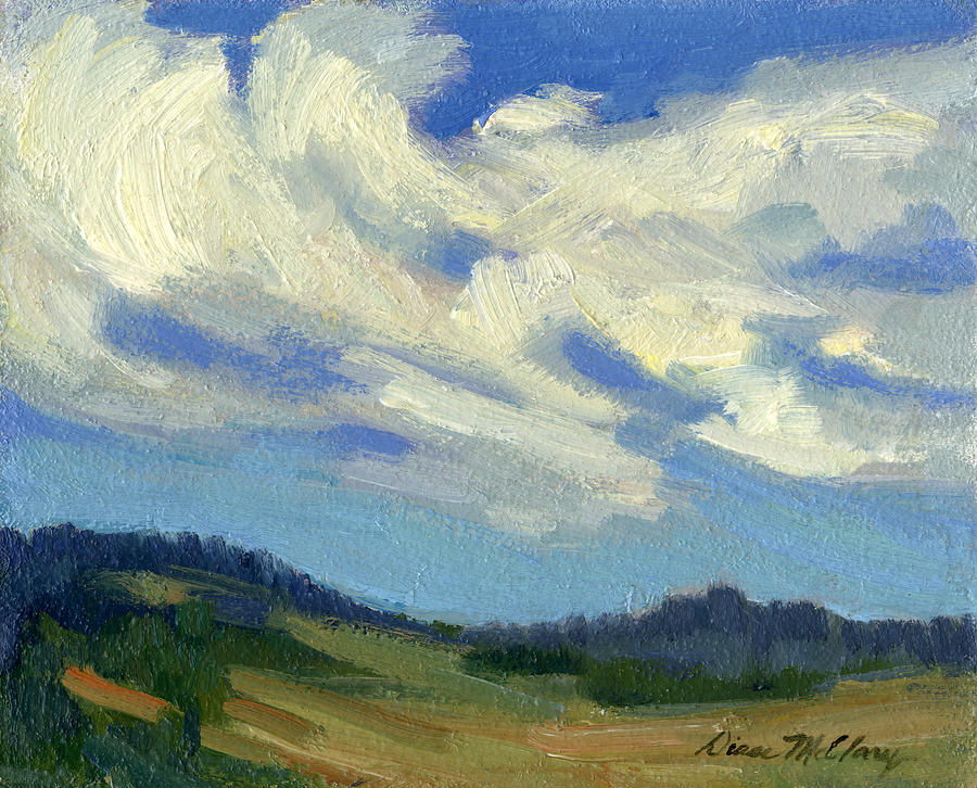 Teanaway Passing Clouds Painting by Diane McClary