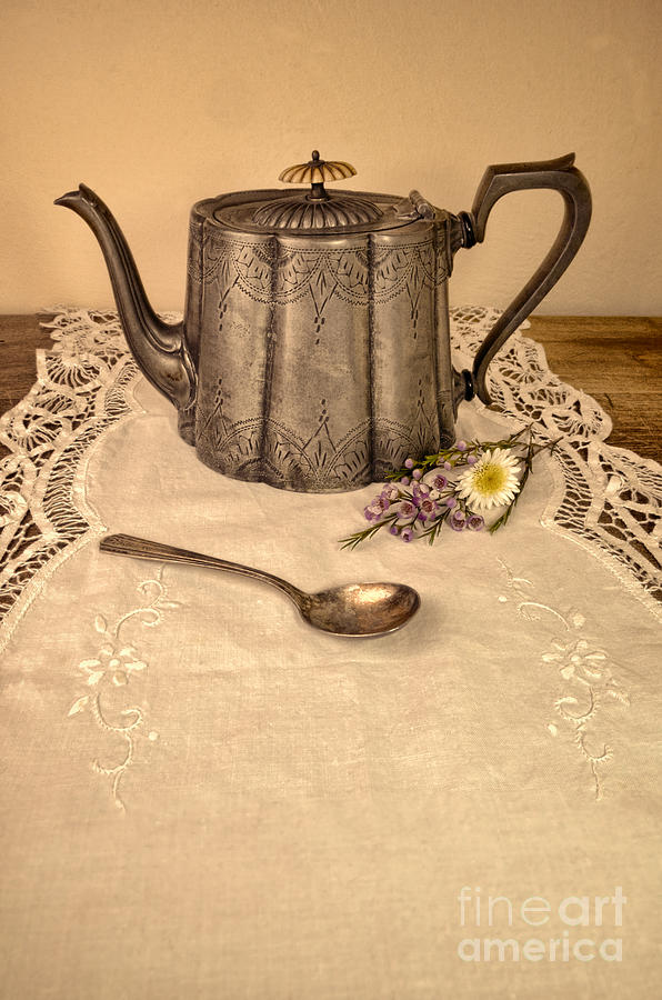 Teapot and Spoon Photograph by Jill Battaglia