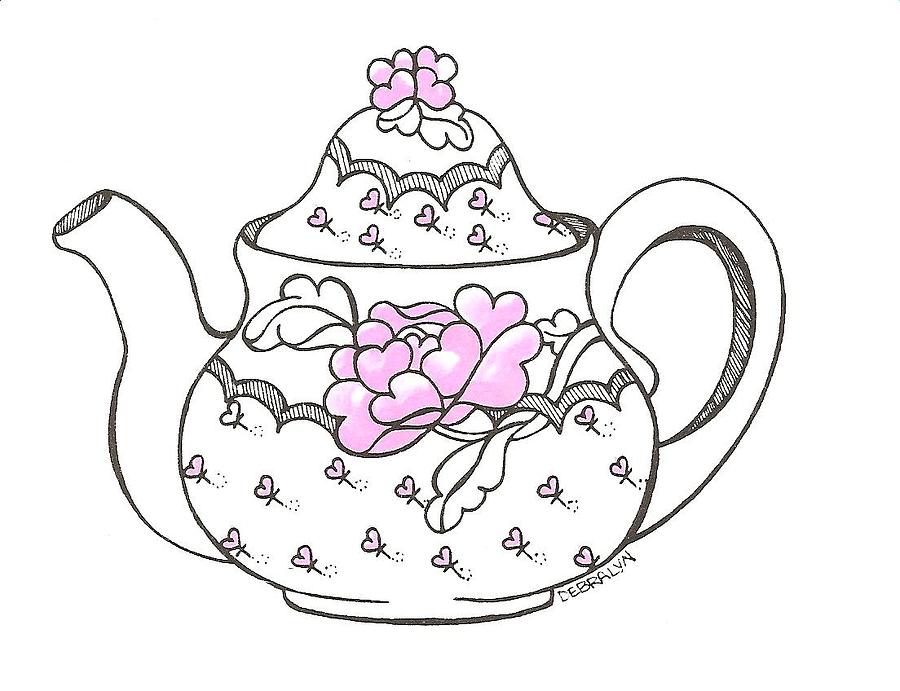 Teapot Drawing by Debralyn Skidmore