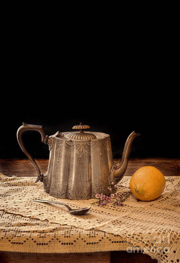 Teapot with Lemon Photograph by Jill Battaglia