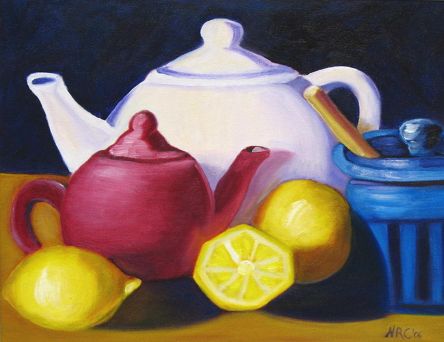 Teapots in Primary Colors Photograph by Natalie Rotman Cote