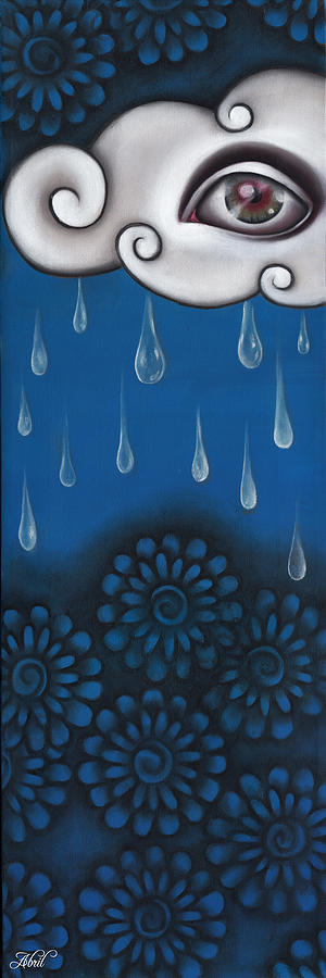 Flower Painting - Tear of a Cloud by Abril Andrade