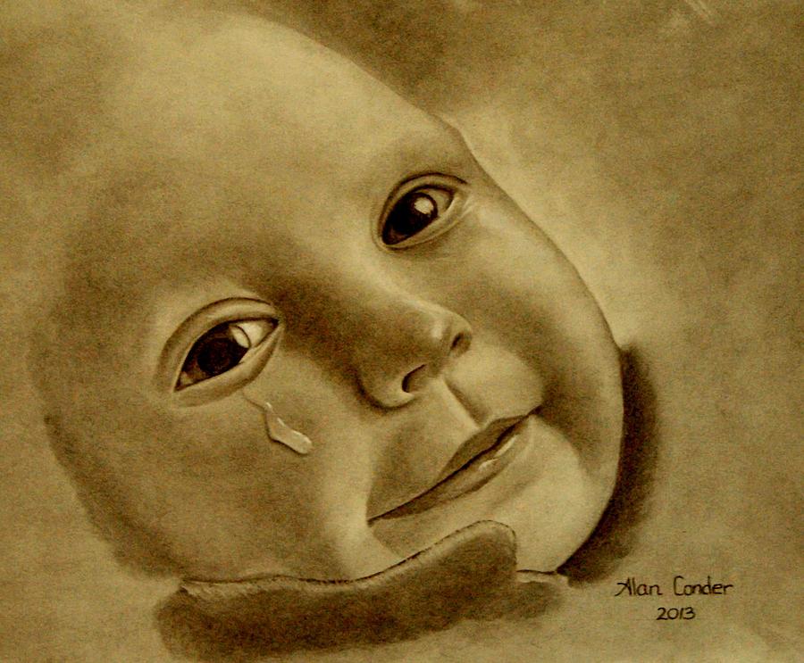 Tears of Joy Drawing by Alan Conder