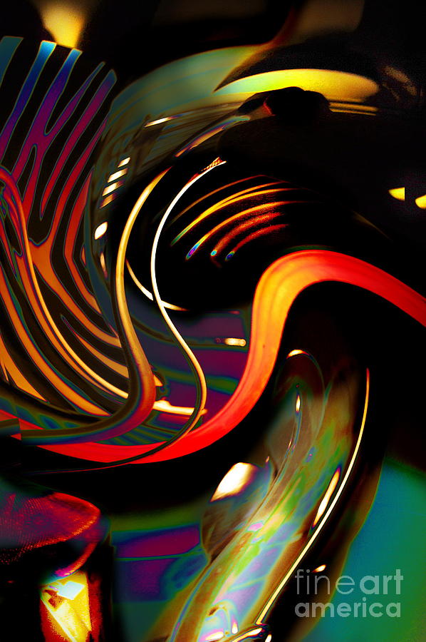 Techno  Neon stripes Photograph by Priscilla Batzell Expressionist Art Studio Gallery