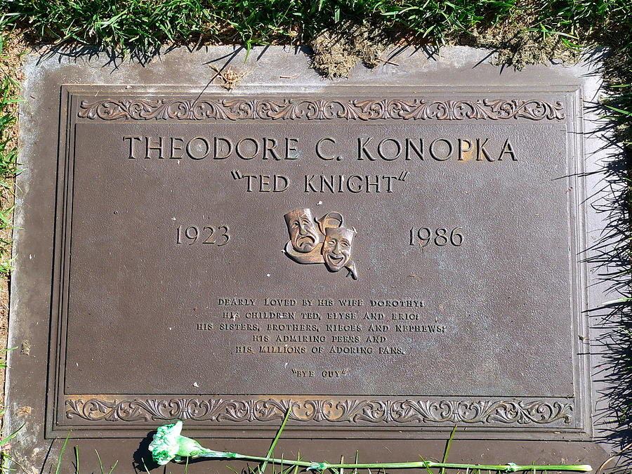 Ted Knight Grave Photograph by Jeff Lowe