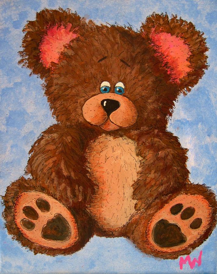 Toy Painting - Ted by Megan Walsh