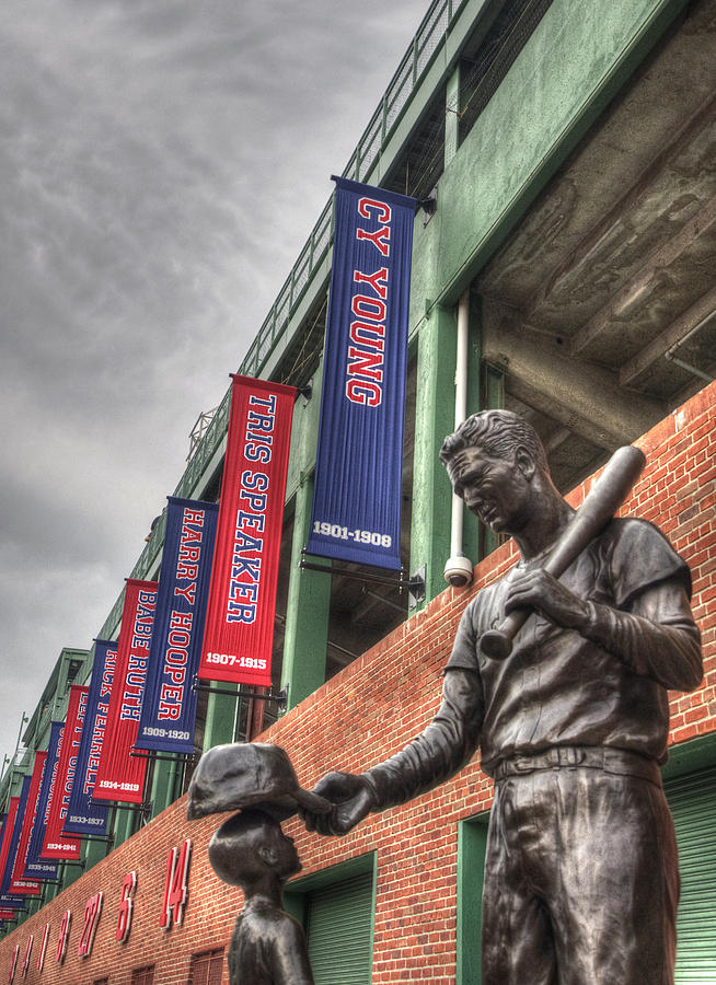 Ted Williams and the Boy Statue - Boston Photograph by Joann Vitali