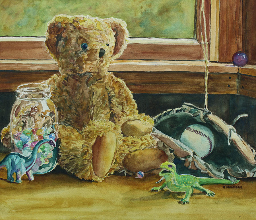 Teddy and Friends Painting by Jenny Armitage