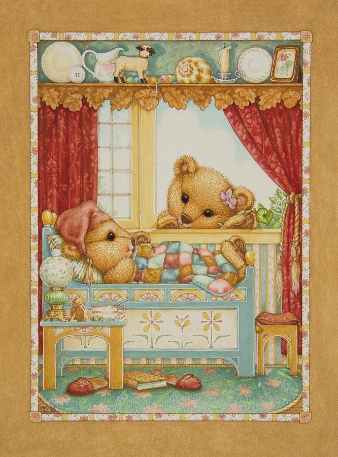 Teddy Bear Friends Painting by Lynn Bywaters