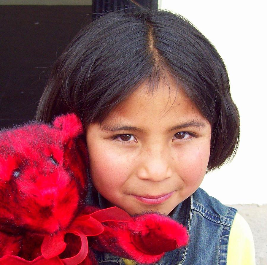 girl hug teddy bear