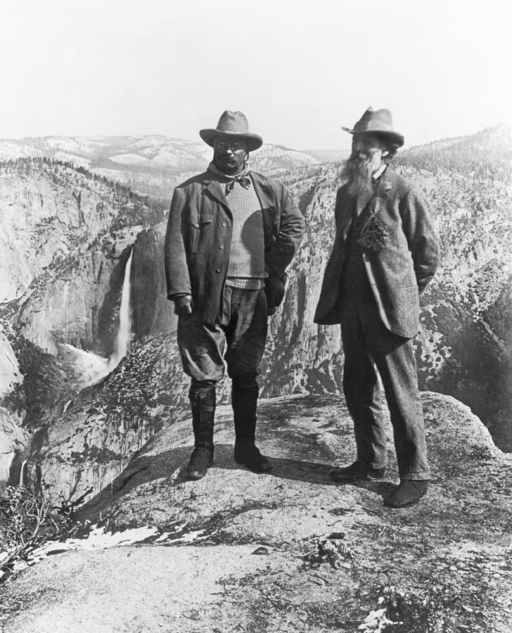 Teddy Roosevelt and John Muir Photograph by Underwood Archives