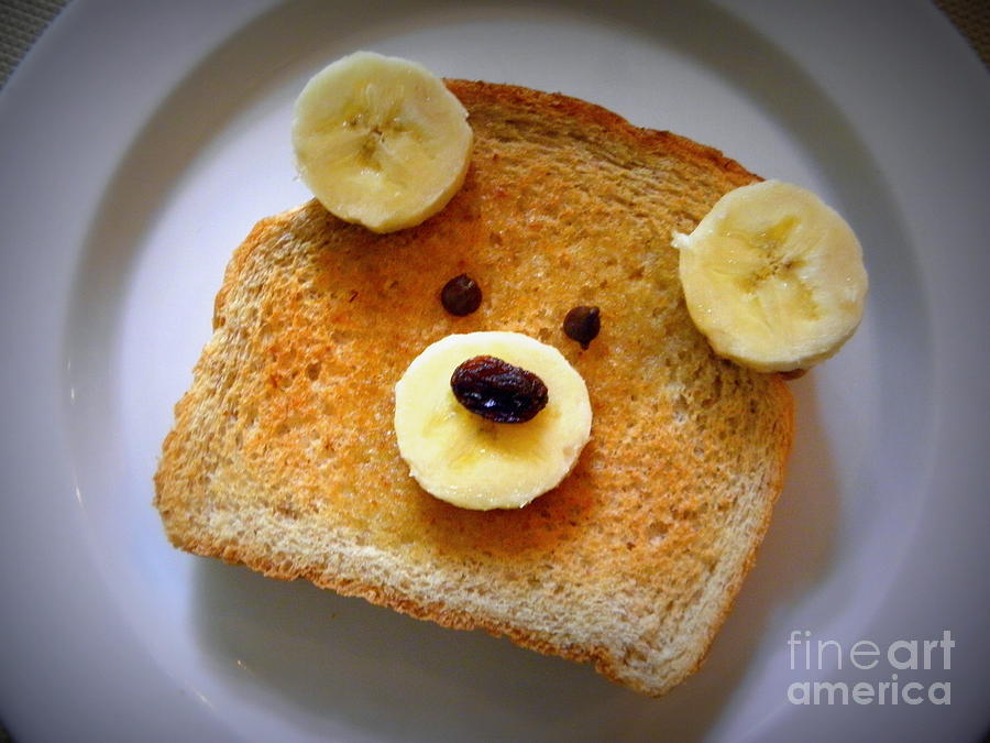 Banana Photograph - Teddy Toast by Valerie Reeves