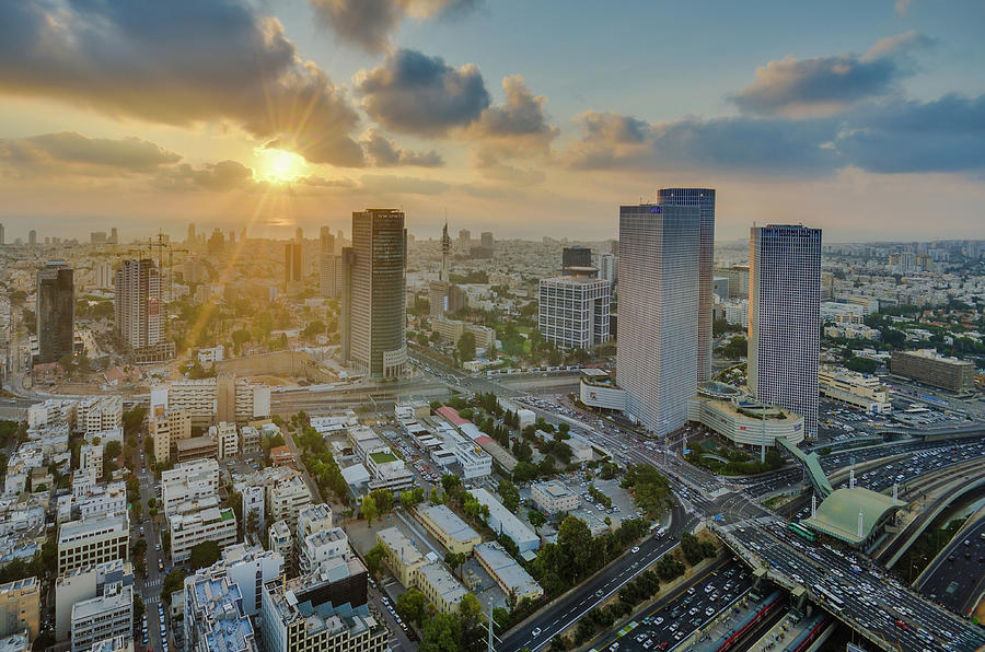 Tel-aviv Azrieli Sunset Photograph by Ilan Shacham