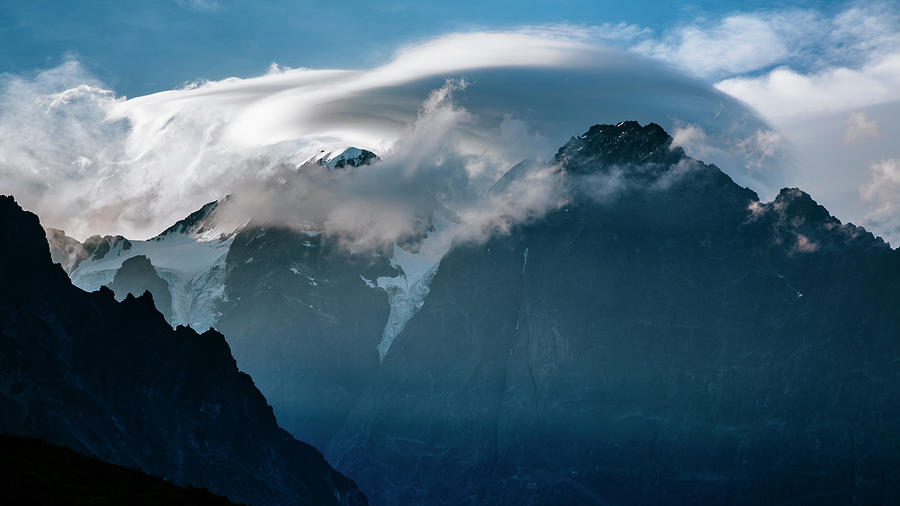 Lake Clark National Park Photograph - Telaquana Mountain Covered By Clouds by Andrew Peacock