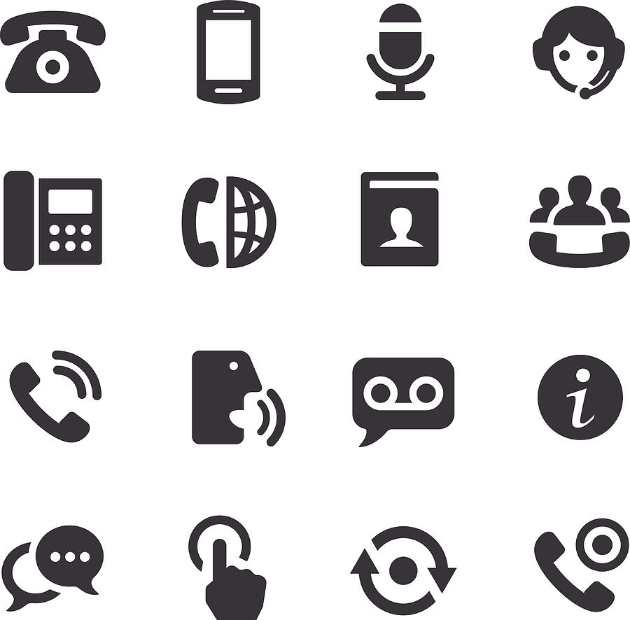 Telephone Icons - Acme Series Drawing by -victor-