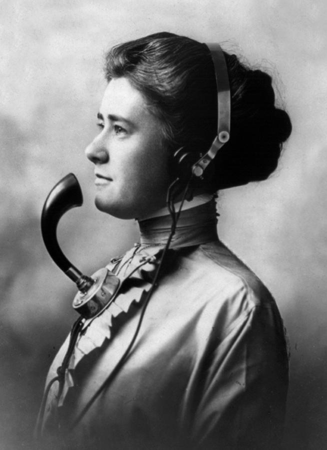 Telephone Operator, 1911 Photograph by Science Source