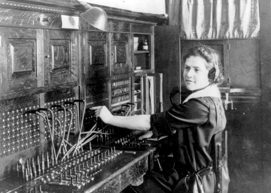 Telephone Operator, 1922 Photograph by Science Source