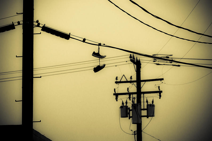 Telephone Pole and Sneakers 4 Photograph by Scott Campbell