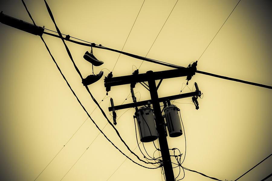 Telephone Pole and Sneakers 7 Photograph by Scott Campbell
