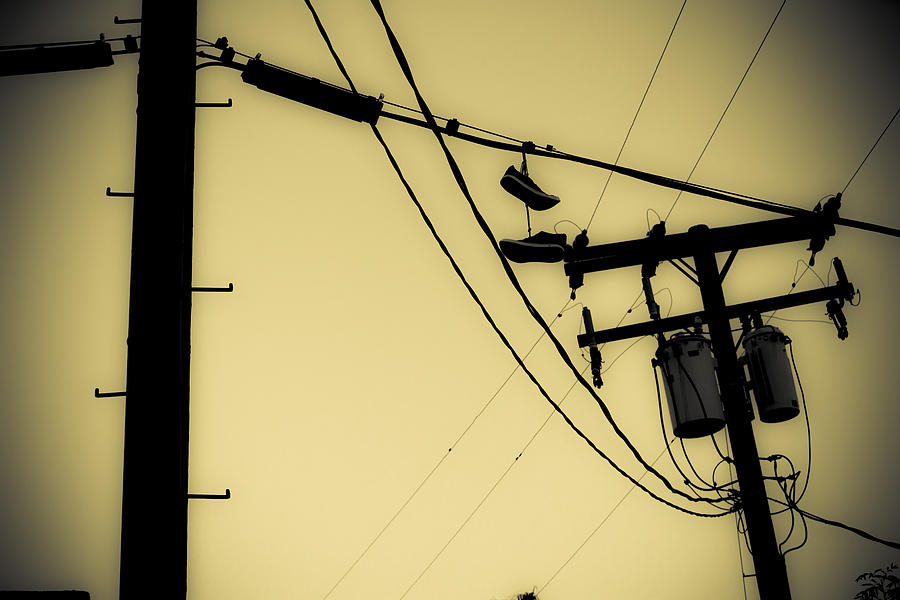 Telephone Pole and Sneakers 9 Photograph by Scott Campbell