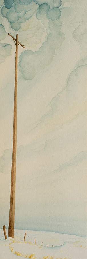 Telephone Pole Painting by Scott Kirby