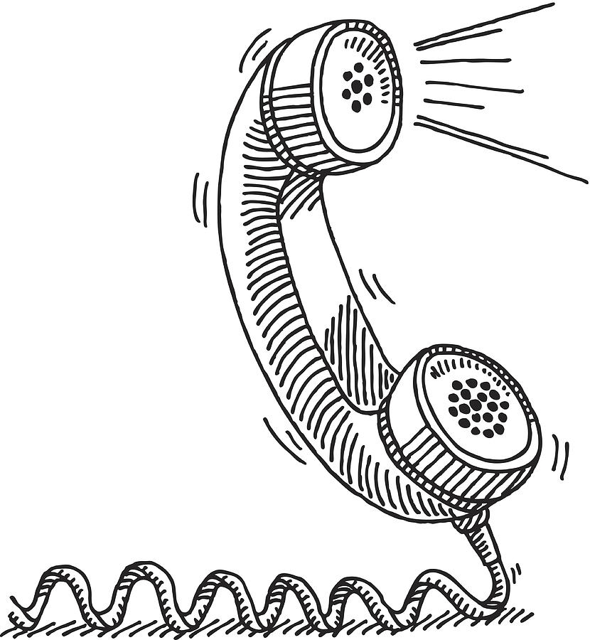 Telephone Receiver Active Voice Drawing Drawing by FrankRamspott